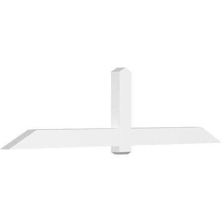 Ekena Millwork Eugene Architectural Grade PVC Gable Bracket, 108"W x 27"H x 4"D x 6"F, 6/12 Pitch GBP108X27X0406EUG00